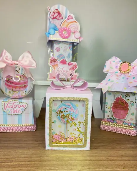 Kit Papelaria Luxo Doceria 20 Unidades