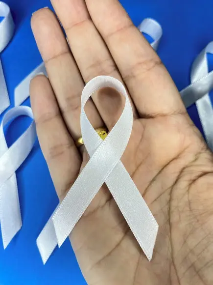 Laço Branco Conscientização de Saúde Mental Emitimos Nf