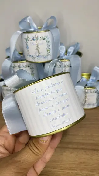 Lata Personalizada Batizado 6x5cm