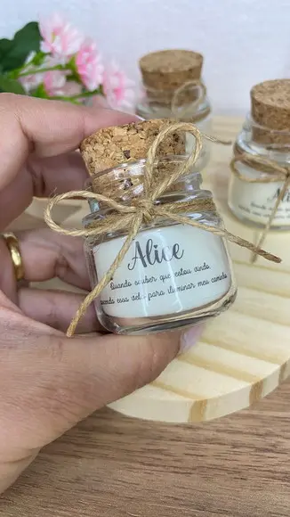Lembrancinha Maternidade Vela Perfumada