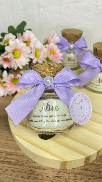 Lembrancinha Maternidade Vela Perfumada