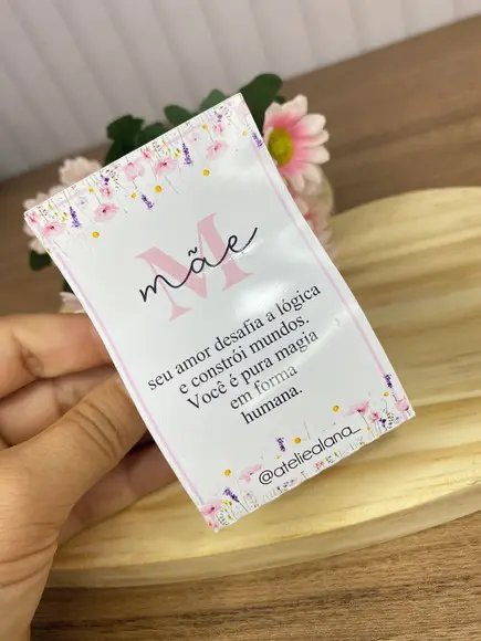 Lembrancinha Vela Bubble Dia das Mães