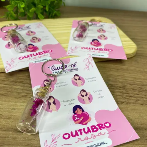 Mini Chaveiro com Card Explicativo