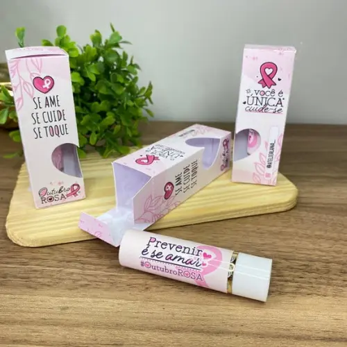 Protetor Labial Outubro Rosa