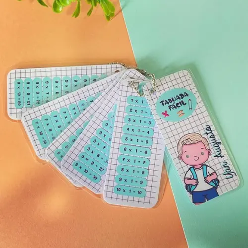 Tabuada ilustrada personalizada