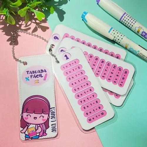 Tabuada ilustrada personalizada