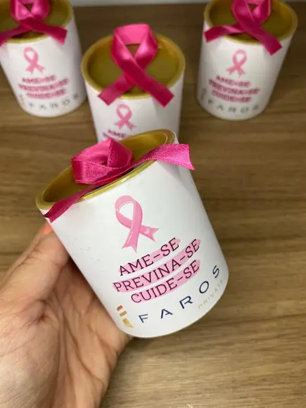 Tubolata 7x6cm Personalizada Outubro Rosa