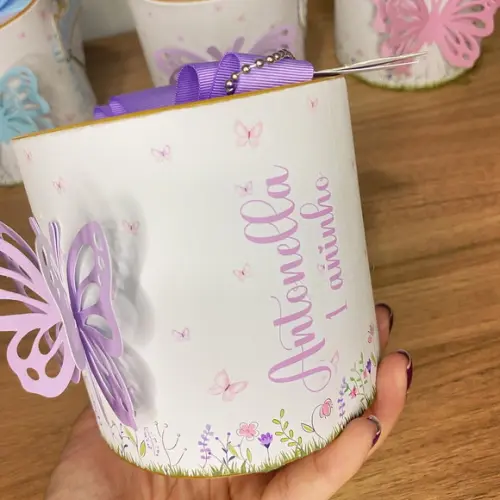 Tubolatas Personalizadas Tema Jardim 10x10 cm