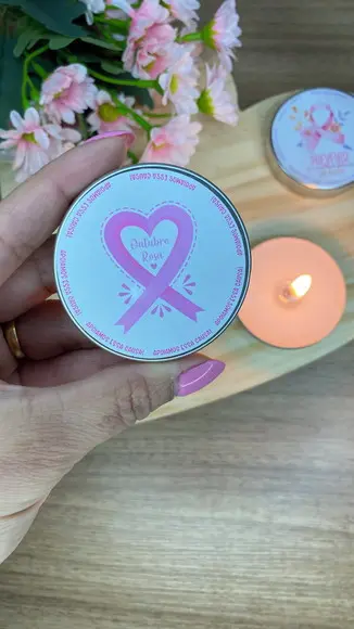 Vela Aromática- Outubro Rosa