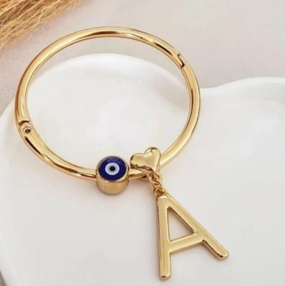 Bracelete De Olho Grego Personalizavel Inical