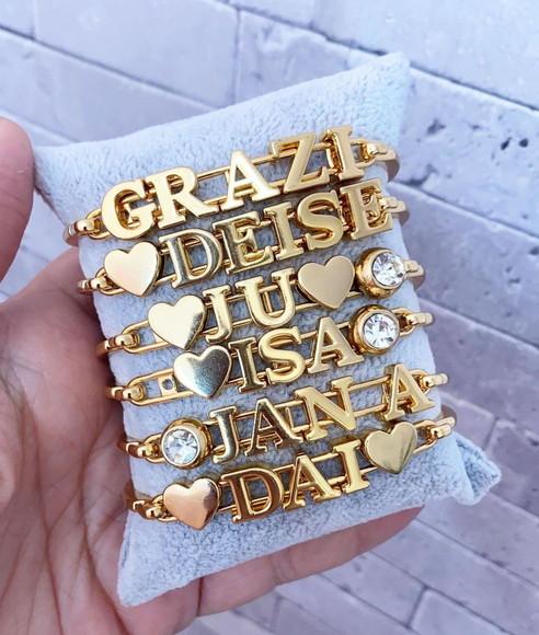 Bracelete Personalizavel Nome - Até 5 Catacteres