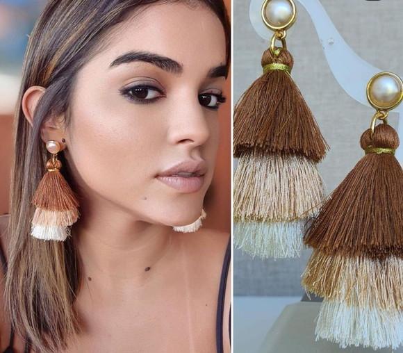 Brinco de Franja Verão Tassel Duplo - Edição Limitada