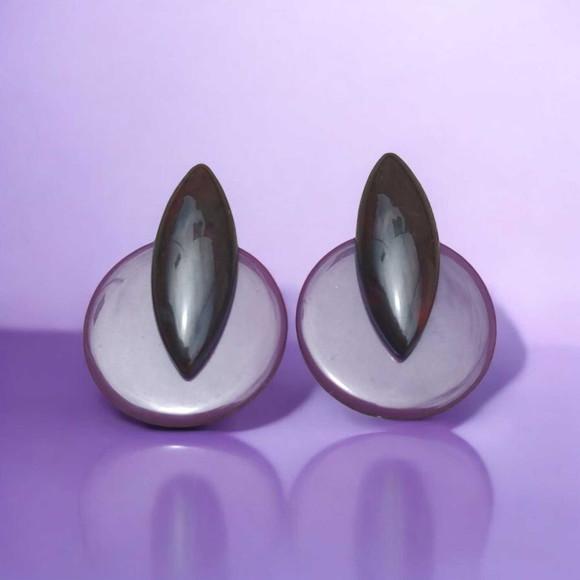 Brinco de Resina Roxo Purple