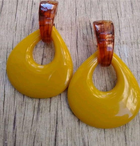 Brinco de Resina Yellow