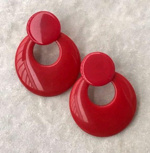 Brinco de Resina Vermelho Sangue