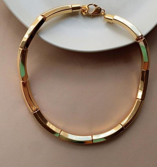 Colar Dourado em Metal - Arandula