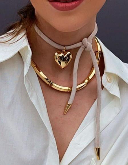 Colar Dourado em Metal - Arandula
