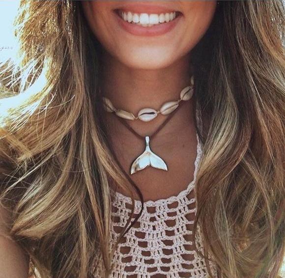 Colar Duplo Chocker Sereia