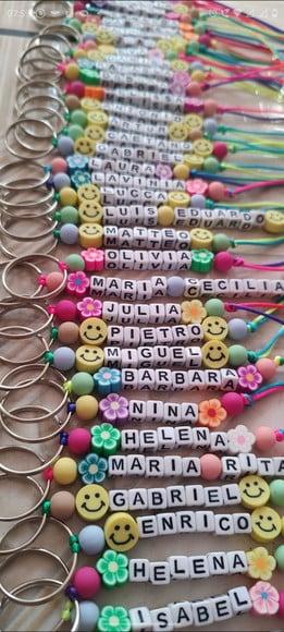 Kit 22 Chaveiros Lembranças Aniversário Personalizado Nome