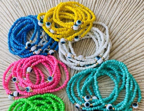 Kit de Pulseiras Color Block ( valor por kit)