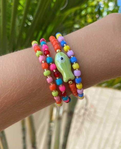 Kit de Pulseiras Coloridas Peixinho