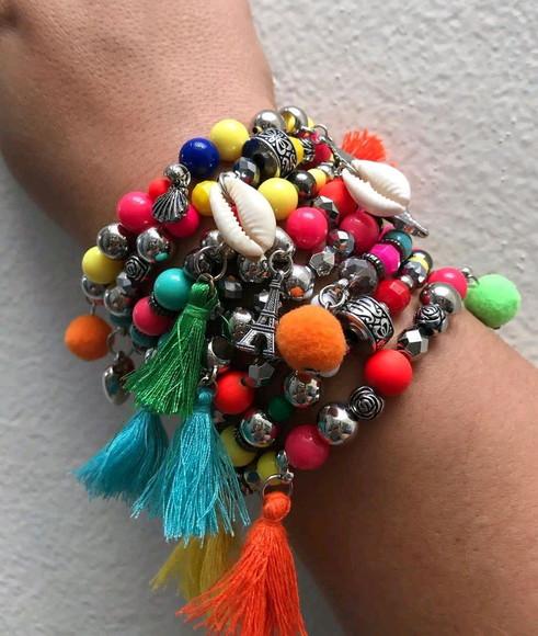 Kit de Pulseiras Cor de Verão