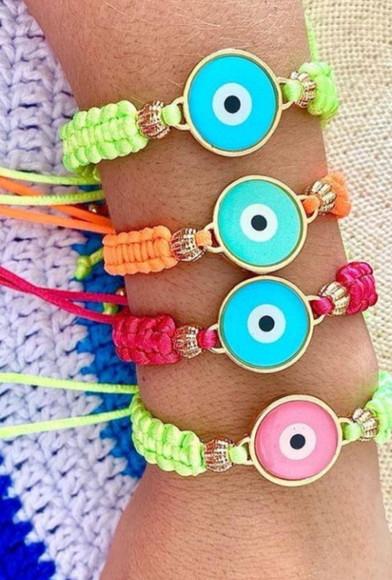 Kit De Pulseiras Olho Grego Macrame