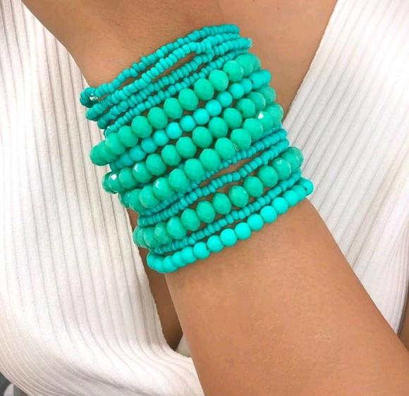Kit de Pulseiras Turquesa Completo