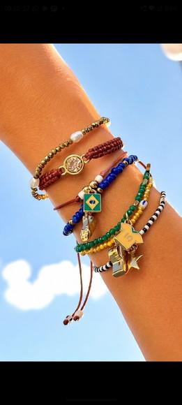Kit Pulseiras Cristal Brasilcore Premium + Lata Colecionavel