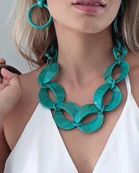 Max Colar Elos Turquesa
