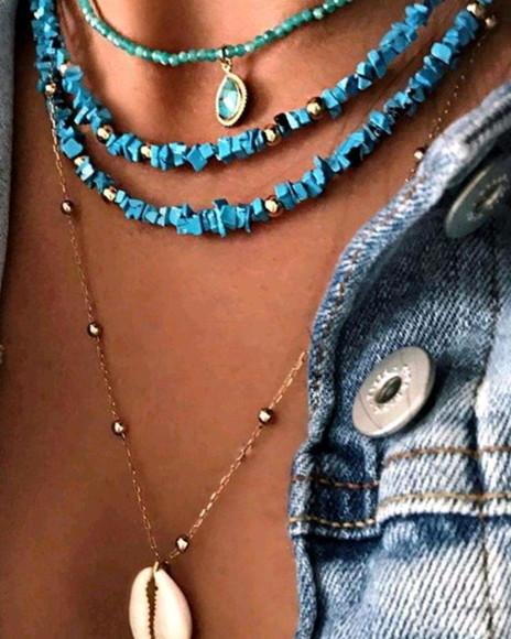 Mix de Colares Gipsy Chic Turquesa