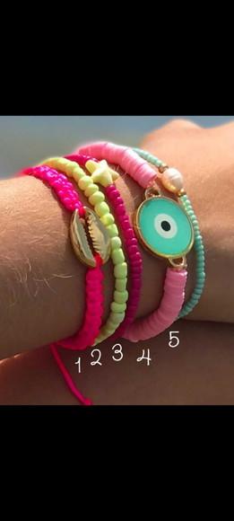 Mix de Pulseiras Entremeios Coloridinhos