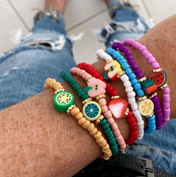 Mix de Pulseiras Frutinhas