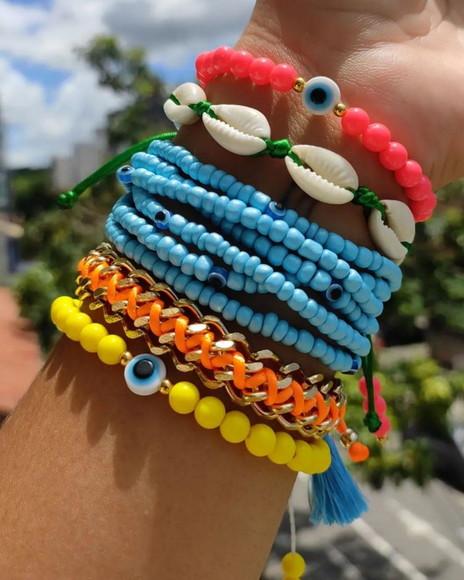 Mix de Pulseiras Verao Colorido Arlinda