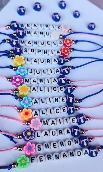 Pulseira Stitch Personalizada com Nome - Aniversário