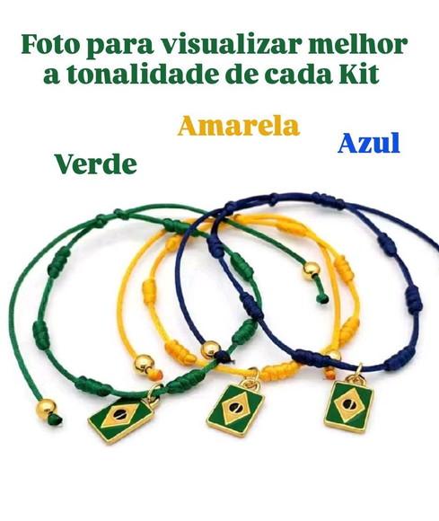 Trio de Pulseiras Brasil - Inclui Pulseira 7 nos