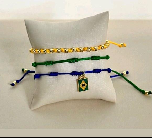 Trio de Pulseiras Brasil Core - Inclui Pulseira 7 nos