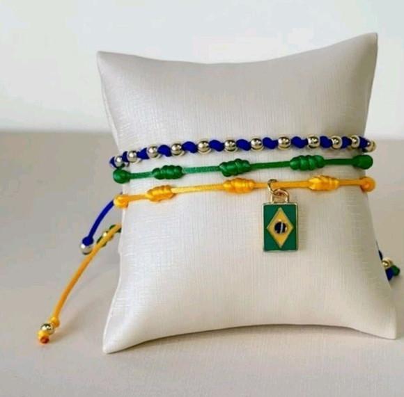 Trio de Pulseiras Brasil Core - Inclui Pulseira 7 nos