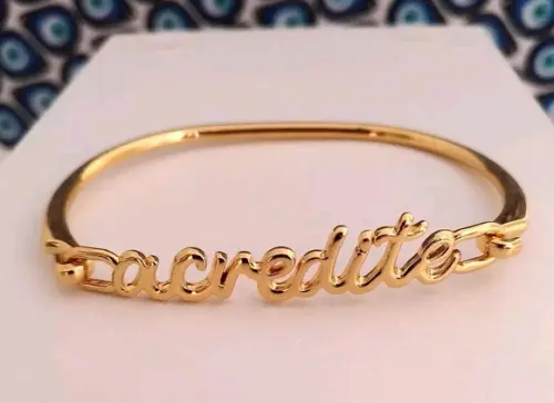 Bracelete Acredite - Banhado a Ouro