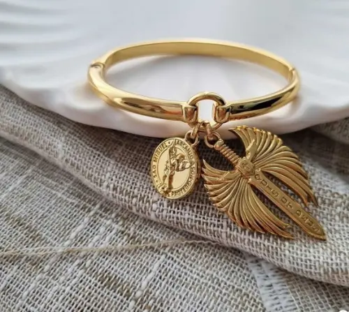 Bracelete Dourado São Miguel do Arcanjo