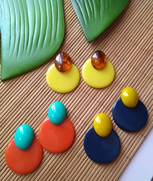 Brinco de Resina Circle Colors