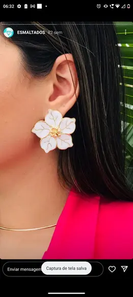 Brinco Esmaltado Hortência