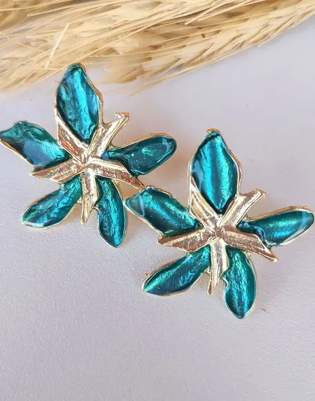 Brinco Esmaltado Orquídea Cores Primavera Verao