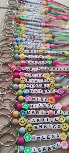 Chaveiro Lembrancinha Aniversário Personalizado com Nome -