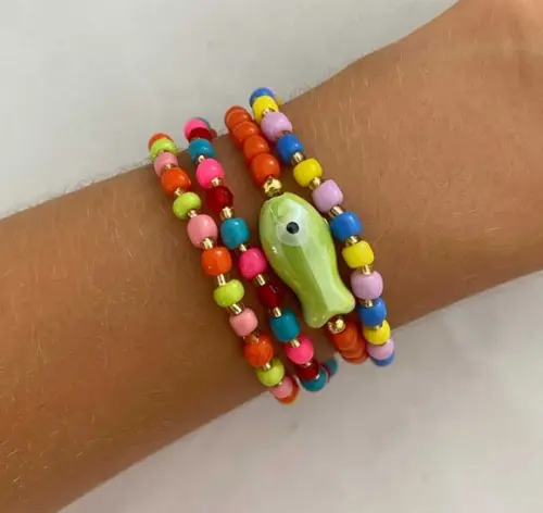 Kit de Pulseiras Coloridas Peixinho