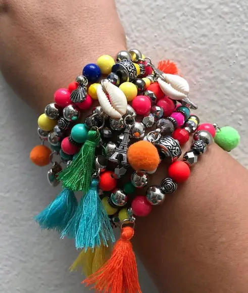 Kit de Pulseiras Cor de Verão