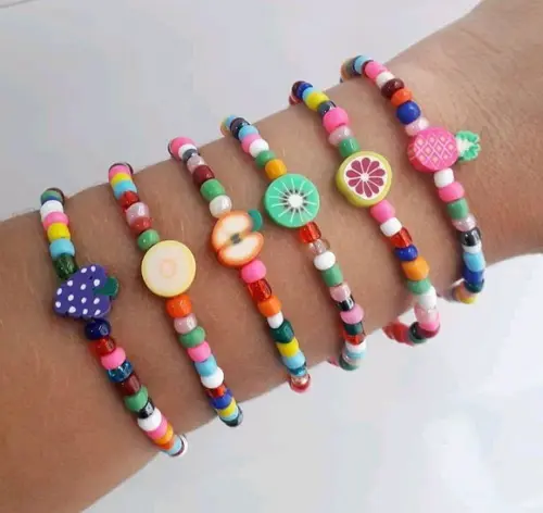 Kit De Pulseiras Frutinhas Coloridas