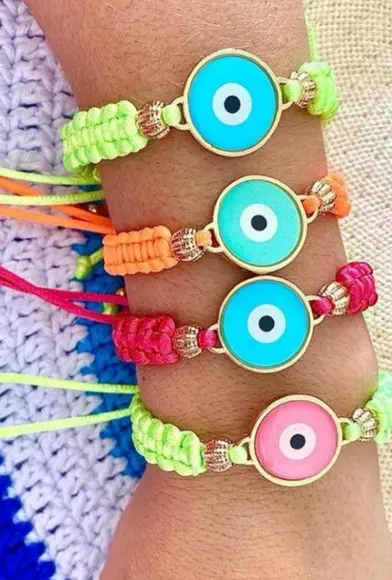 Kit De Pulseiras Olho Grego Macrame