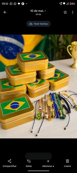 Kit Pulseiras Cristal Brasilcore Premium + Lata Colecionavel