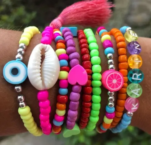 Mix De Pulseiras Coloridas Marias